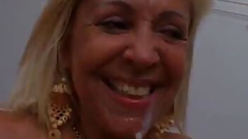 Big knockers mature blonde gets rough fucking from behind