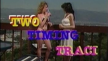 Vintage porn scene features Traci Lords naked outdoor