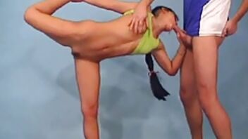 Russian brunette is getting penetrated in different moves