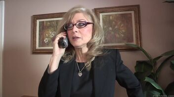 Elegant mature Nina Hartley gives explicit and wet blowjob
