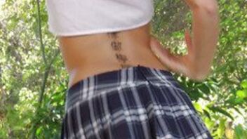 Schoolgirl Riley Reid is sensually getting naked