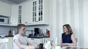 Boy revenges on tutor by dragging poor woman into nasty sex