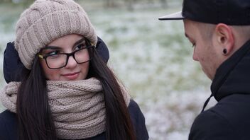 Bell Knock in Nerdy teeny fucking a stranger