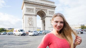 Lucy Heart in Lucy Heart French Slut Welcomes Manuel To Paris With Anal Sex