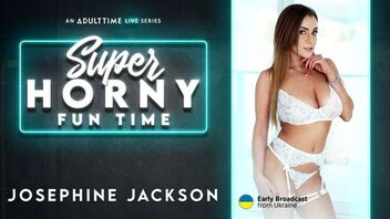 Josephine Jackson plays with big breasts and wet pussy