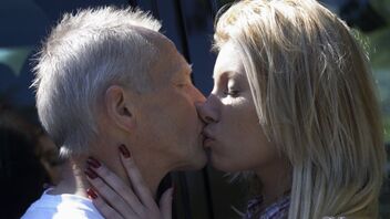 Donna Bell has her shaved cunt plowed with old dick in the van