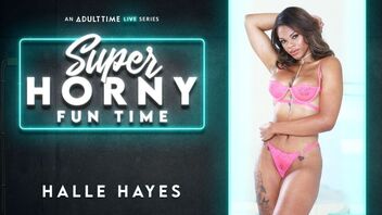 Halle Hayes sucks dildo and sticks it into black pussy